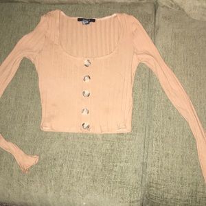 Cute button crop top